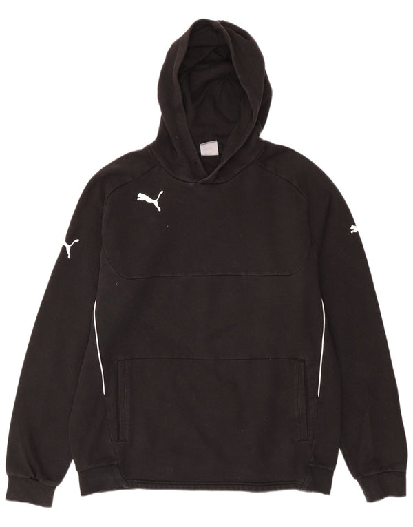 Felpa con cappuccio da uomo Puma XL in cotone nero