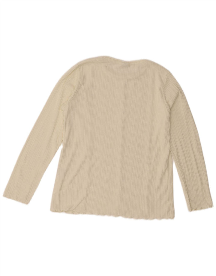 Top Zara Bambina Manica Lunga 13-14 Anni Poliestere Bianco