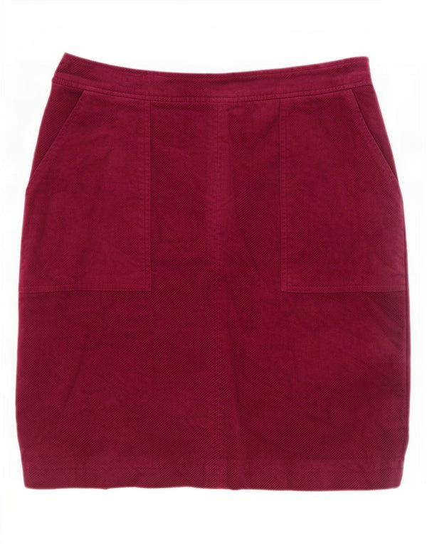 Gonna in velluto a coste da donna White Stuff UK 10 piccola W28 cotone marrone