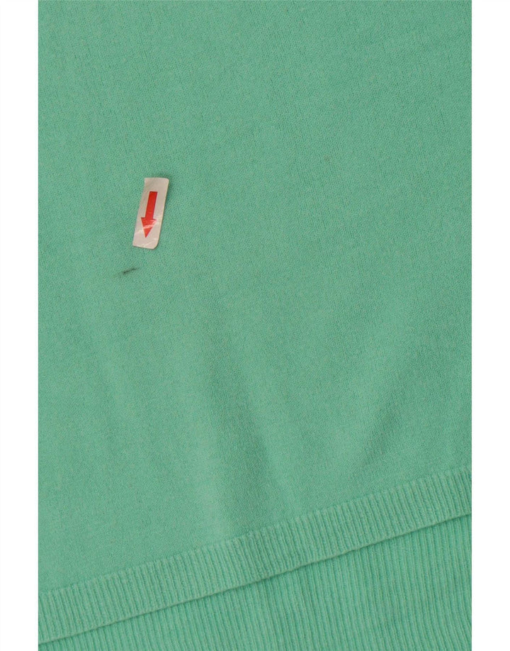 Maglione da donna con scollo a V Marks & Spencer UK 12 Acrilico verde medio