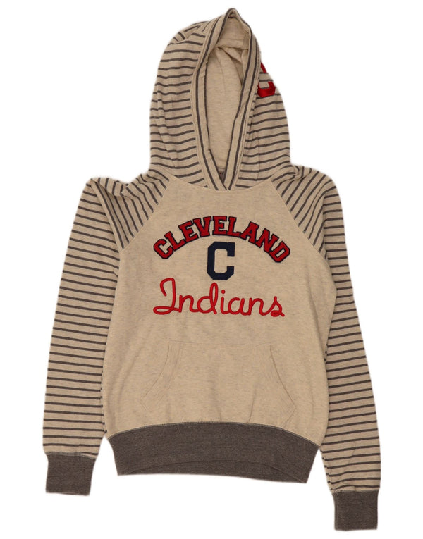 Genuine Merchandise Mens Cleveland Indians Hoodie Jumper Small Beige