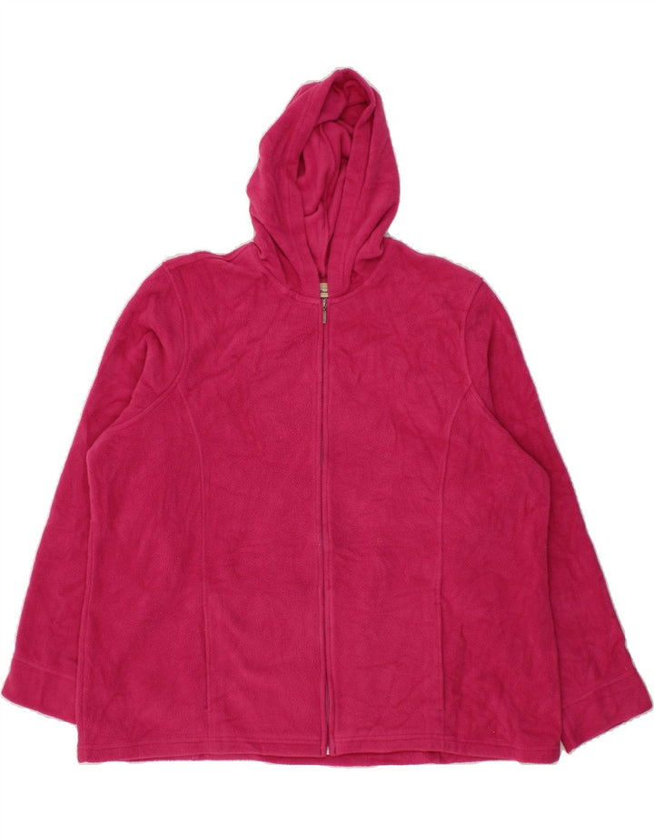 L.L.BEAN Womens Hooded Fleece Jacket UK 20 2XL Pink Polyester Vintage L.L.Bean and Second-Hand L.L.Bean from Messina Hembry 