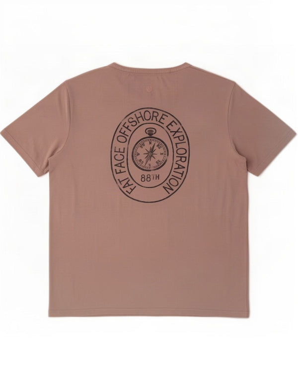T-shirt grafica da uomo Fat Face Top XL in cotone rosa