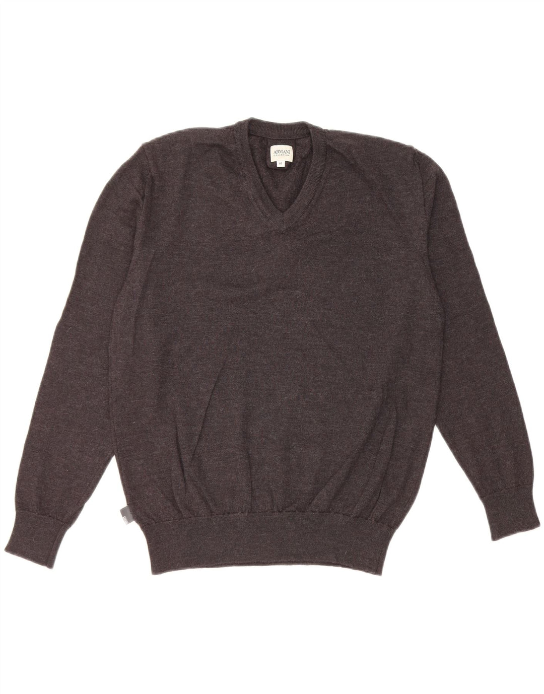 Maglione maglione con scollo a V da donna Armani IT 52 2XL Grigio