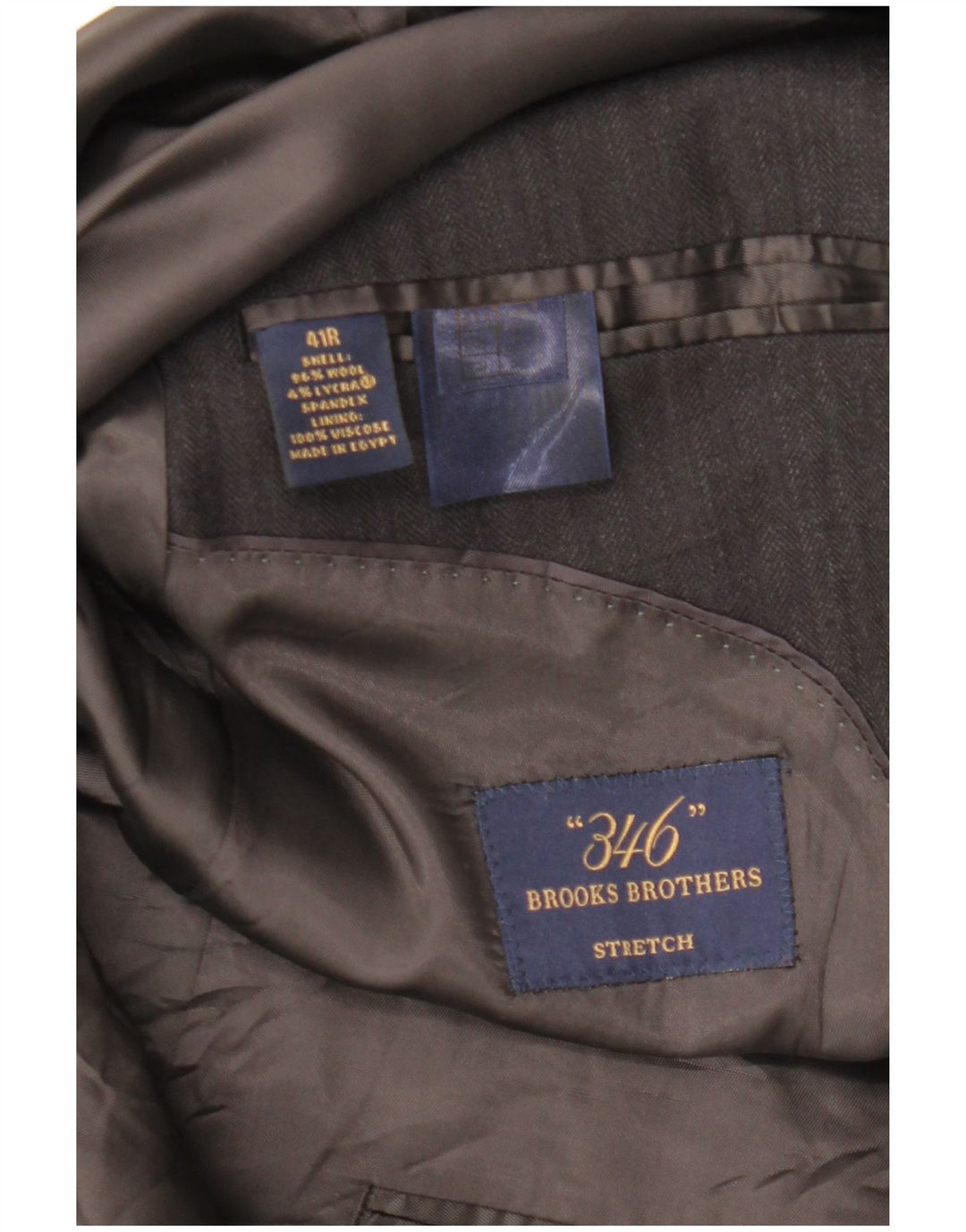 BROOKS BROTHERS Giacca blazer 346 da uomo UK 41 grande gessato nero