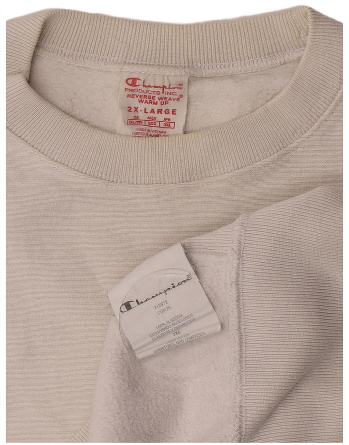 Felpa da donna Champion Jumper UK 20 2XL Cotone bianco