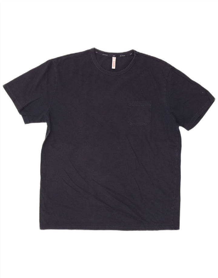 T-shirt da uomo Sun68 Top 2XL cotone blu navy