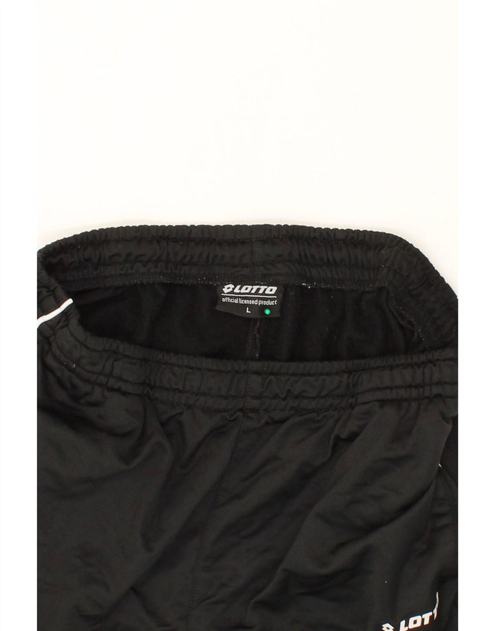 LOTTO Mens Tracksuit Trousers Joggers Large  Black Polyester Vintage Lotto and Second-Hand Lotto from Messina Hembry 