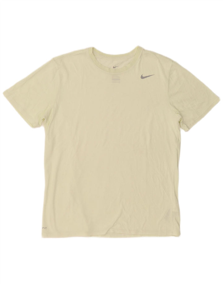 T-shirt Nike da uomo dal taglio atletico, grande, in cotone giallo