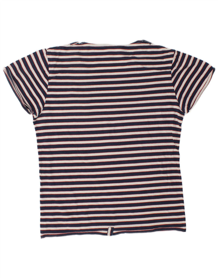 T-shirt da uomo Scotch & Soda Top grande in cotone a righe blu navy