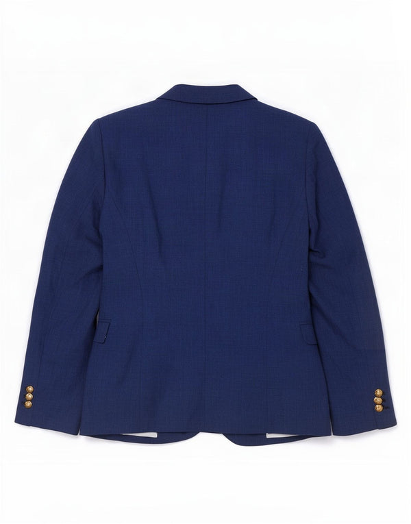 Giacca blazer da donna a 1 bottone Zara UK 10 piccola in cotone blu navy