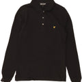 LYLE & SCOTT Mens Long Sleeve Polo Shirt Small Black Cotton Vintage Lyle & Scott and Second-Hand Lyle & Scott from Messina Hembry 