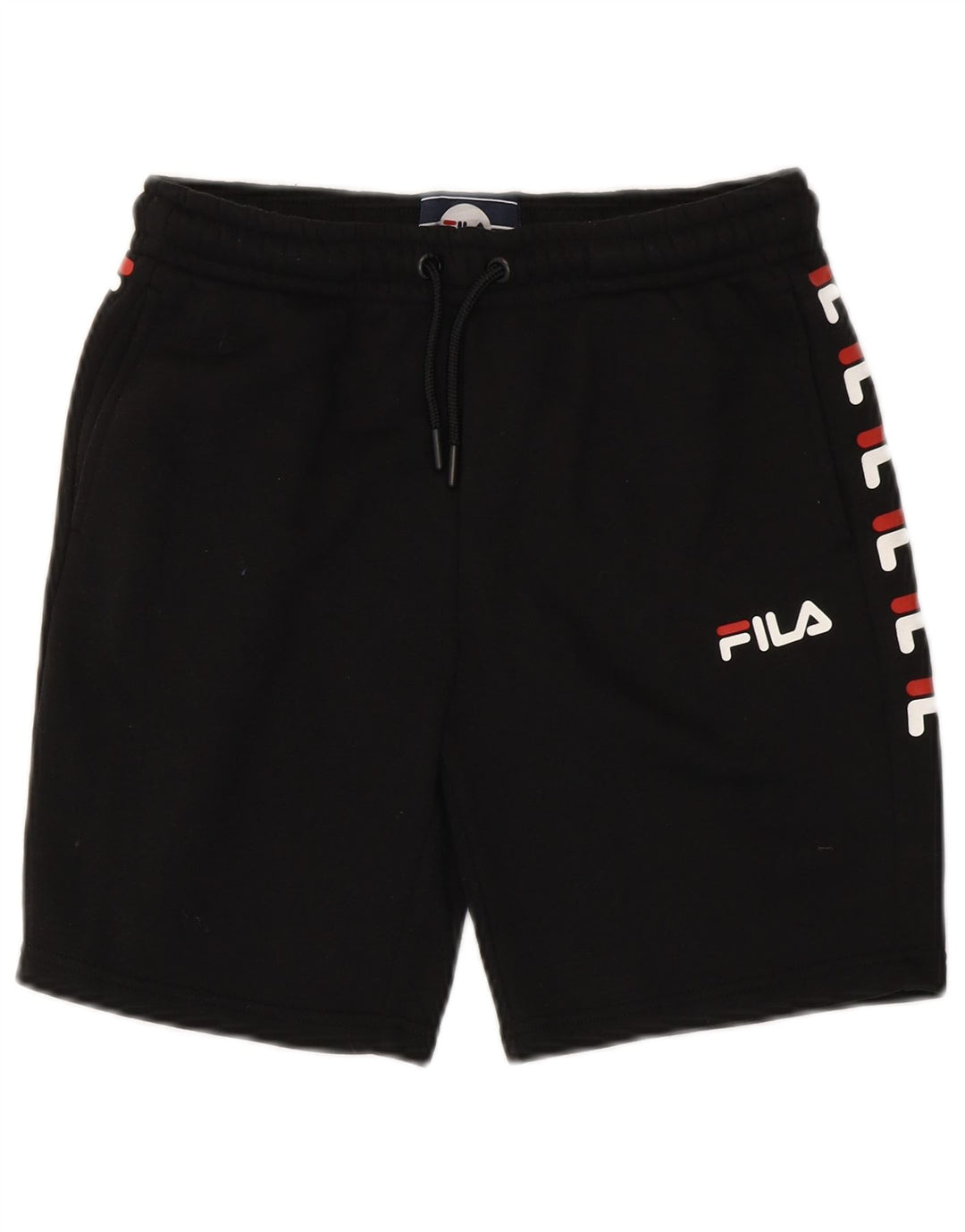 Pantaloncini sportivi grafici da ragazzo Fila 13-14 anni in poliestere nero