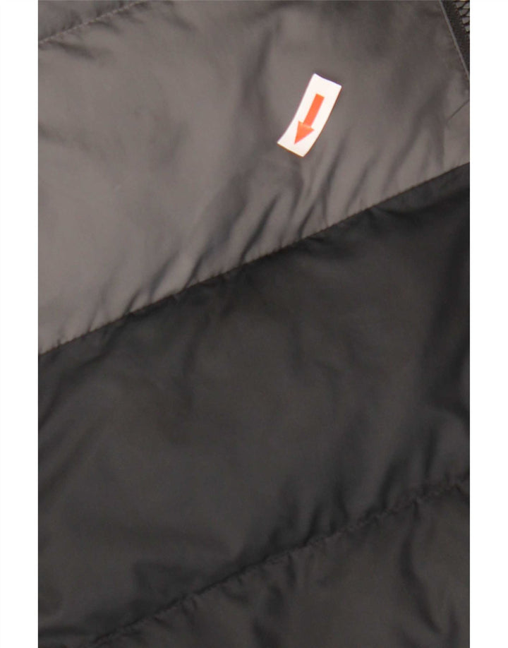 Giacca imbottita con cappuccio Adidas da ragazzo 13-14 anni in poliestere color block grigio