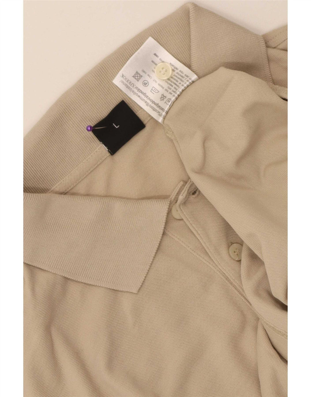 Polo da uomo Hugo Boss grande in cotone beige