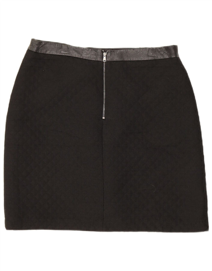 Minigonna da donna Marks & Spencer UK 12 media W30 nera a rombi/diamante