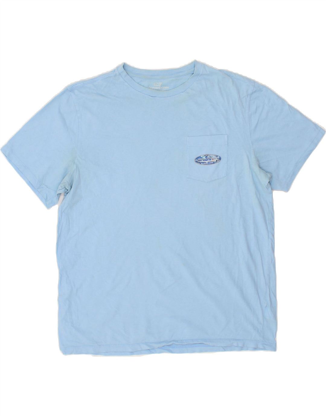 VINEYARD VINES Mens Graphic T-Shirt Top Large Blue Cotton Vintage Vineyard Vines and Second-Hand Vineyard Vines from Messina Hembry 