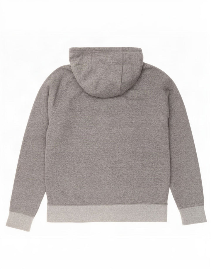 Felpa con cappuccio e zip Nike da uomo in cotone grigio medio