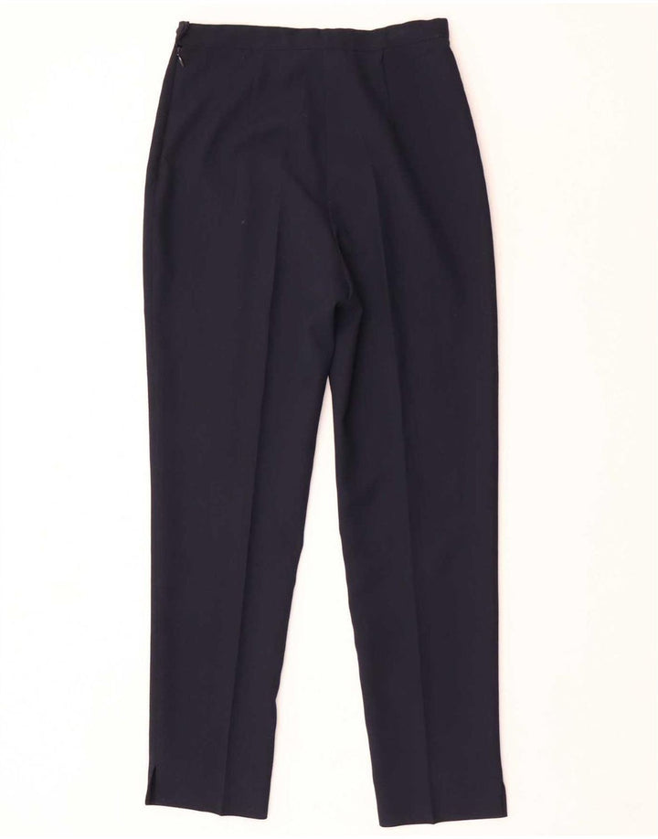 Abito vintage da donna a 4 bottoni in 2 pezzi IT 44 medio W26 L28 blu navy