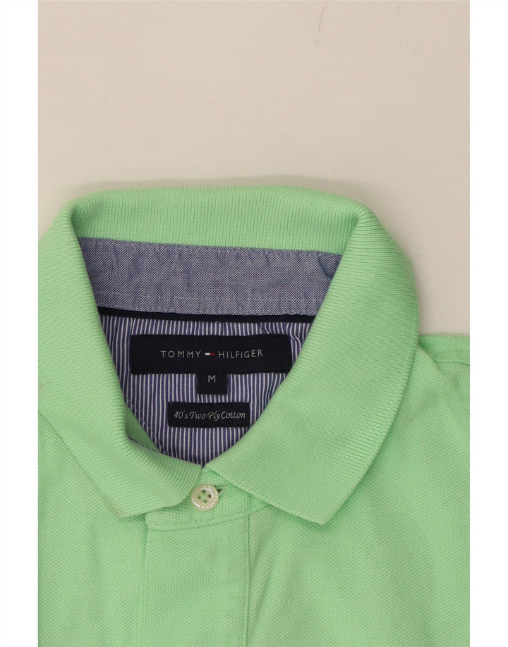 TOMMY HILFIGER Mens Polo Shirt Medium Green Cotton Vintage Tommy Hilfiger and Second-Hand Tommy Hilfiger from Messina Hembry 
