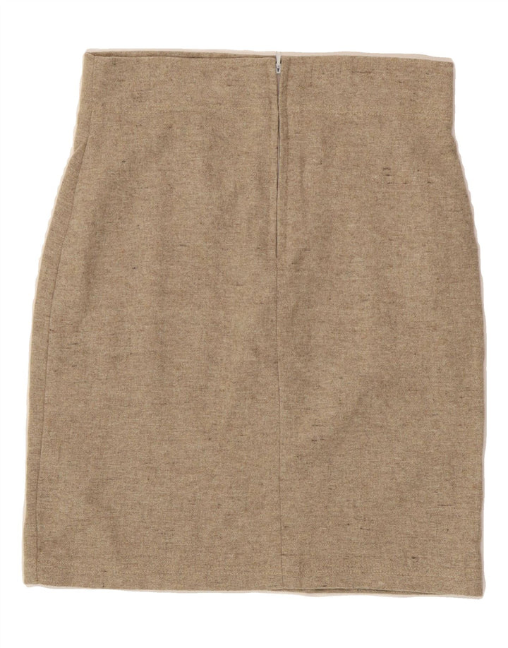 VINTAGE Womens Pencil Skirt Small W27 Brown Flecked Polyester Vintage Vintage and Second-Hand Vintage from Messina Hembry 