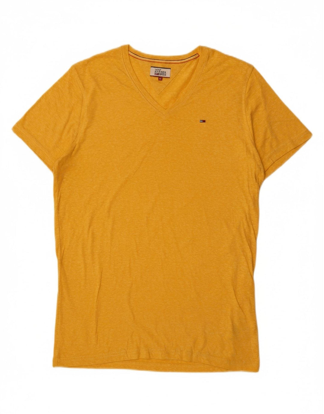 TOMMY HILFIGER Mens T-Shirt Top XL Yellow Polyester Vintage Tommy Hilfiger and Second-Hand Tommy Hilfiger from Messina Hembry 