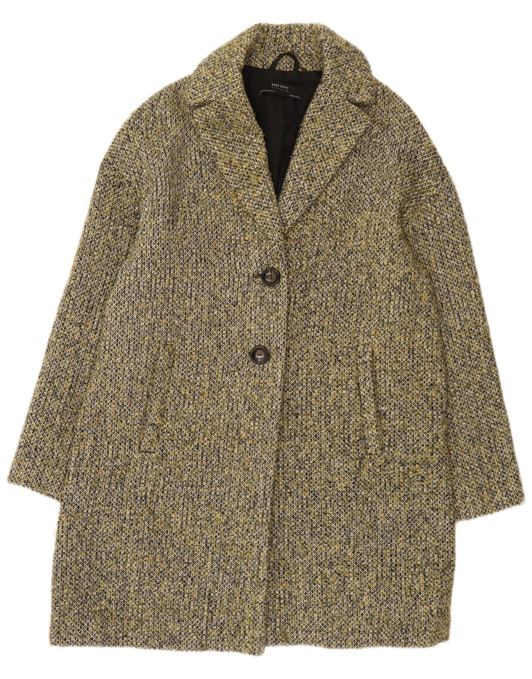 Soprabito oversize da donna Zara UK 6 XS Poliestere chiazzato kaki