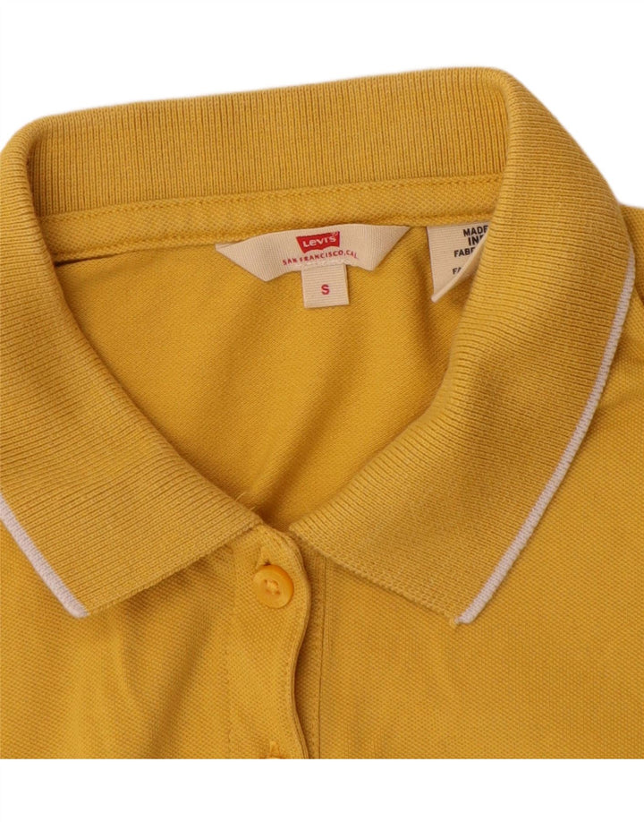 Polo da donna LEVI'S piccola in cotone giallo