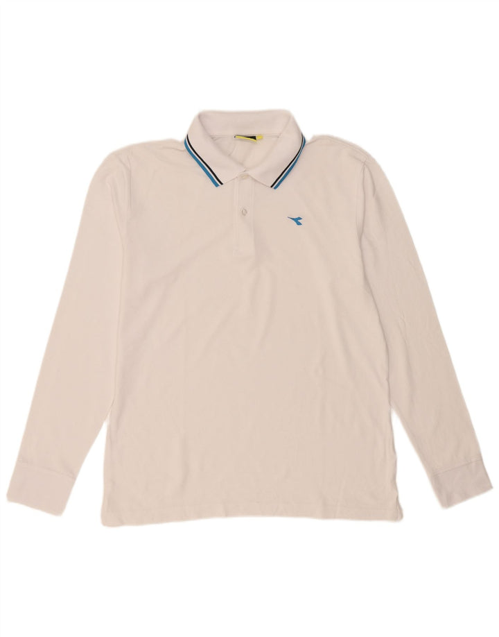 Polo Diadora Uomo Manica Lunga XL Bianca