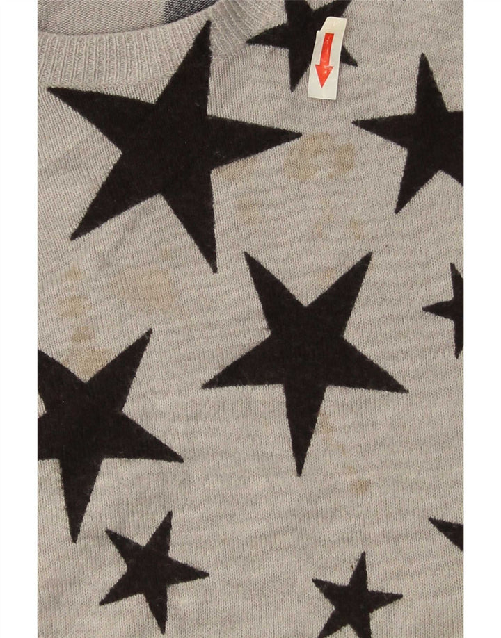 Maglione maglione con scollo a barca da donna Marks & Spencer UK 14 grande grigio
