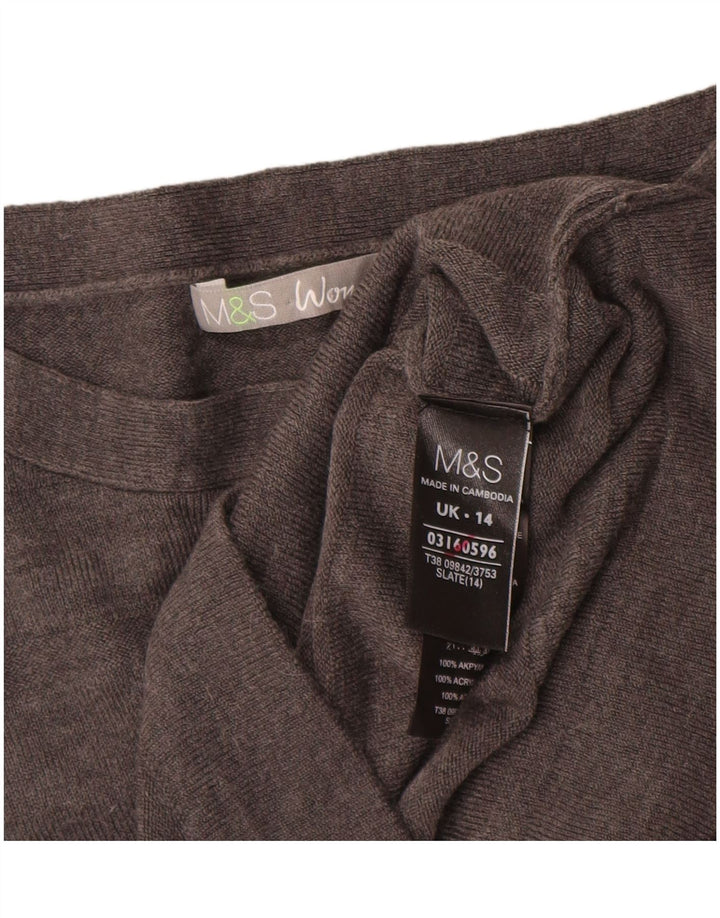 Abito maglione da donna Marks & Spencer UK 14 Acrilico grigio medio
