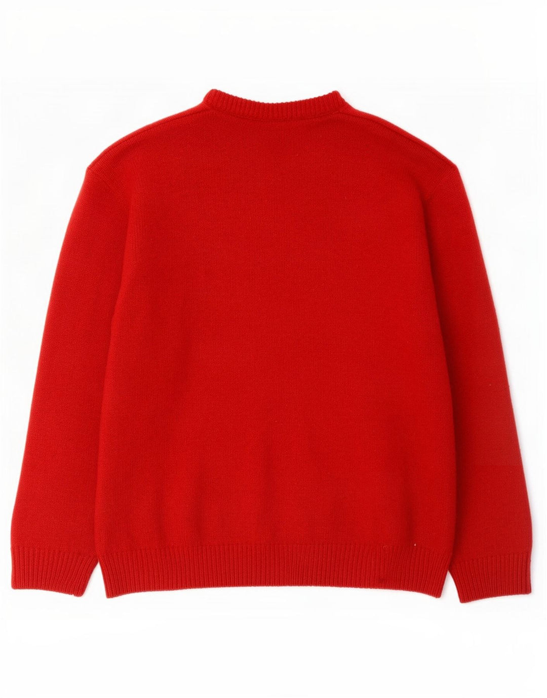 Maglione maglione girocollo da uomo Hugo Boss EU 52 grande lana rossa