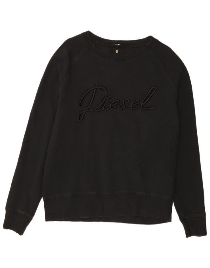 DIESEL Felpa con grafica da uomo Maglione piccolo nero
