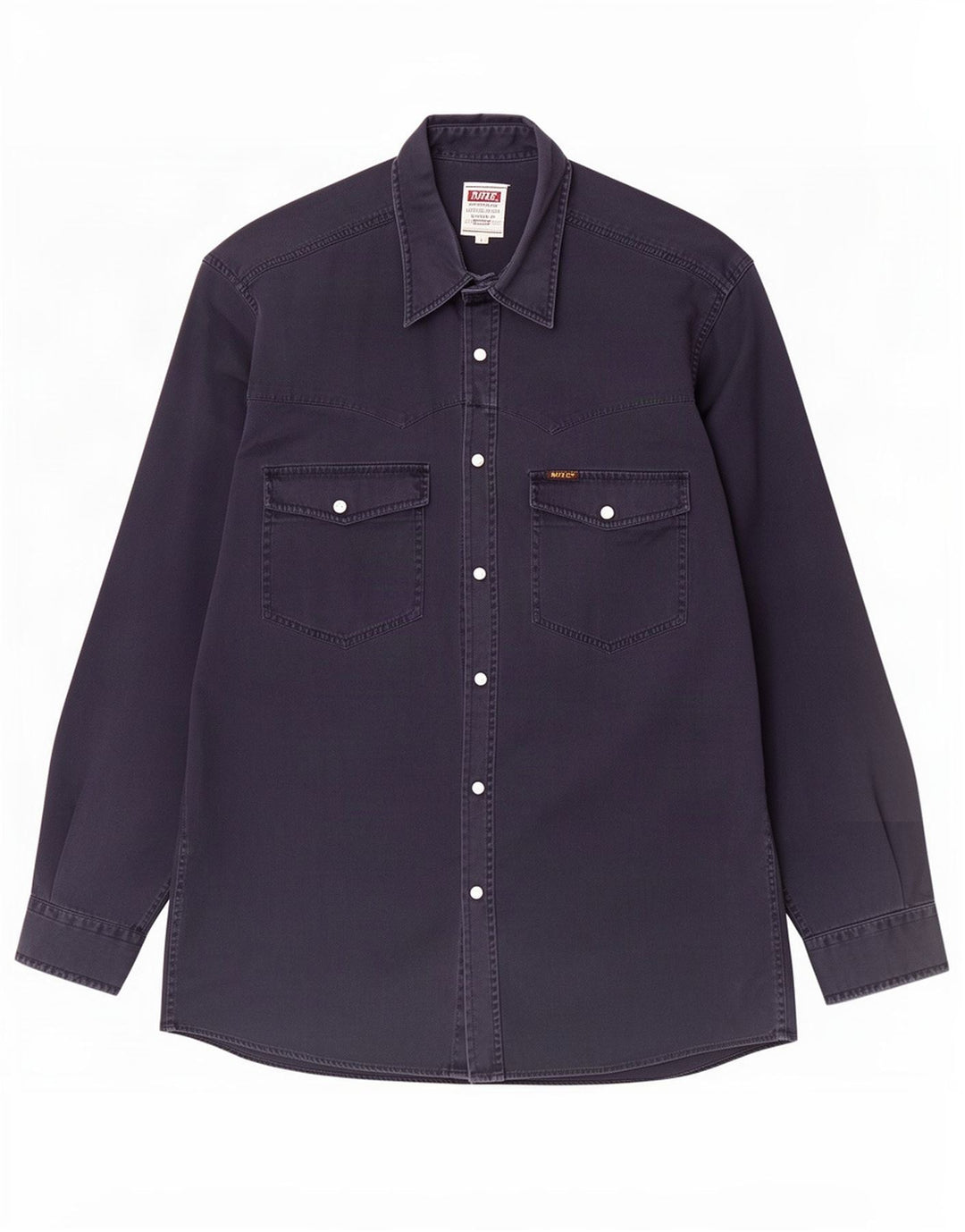 Camicia da uomo Rifle Large in cotone blu navy