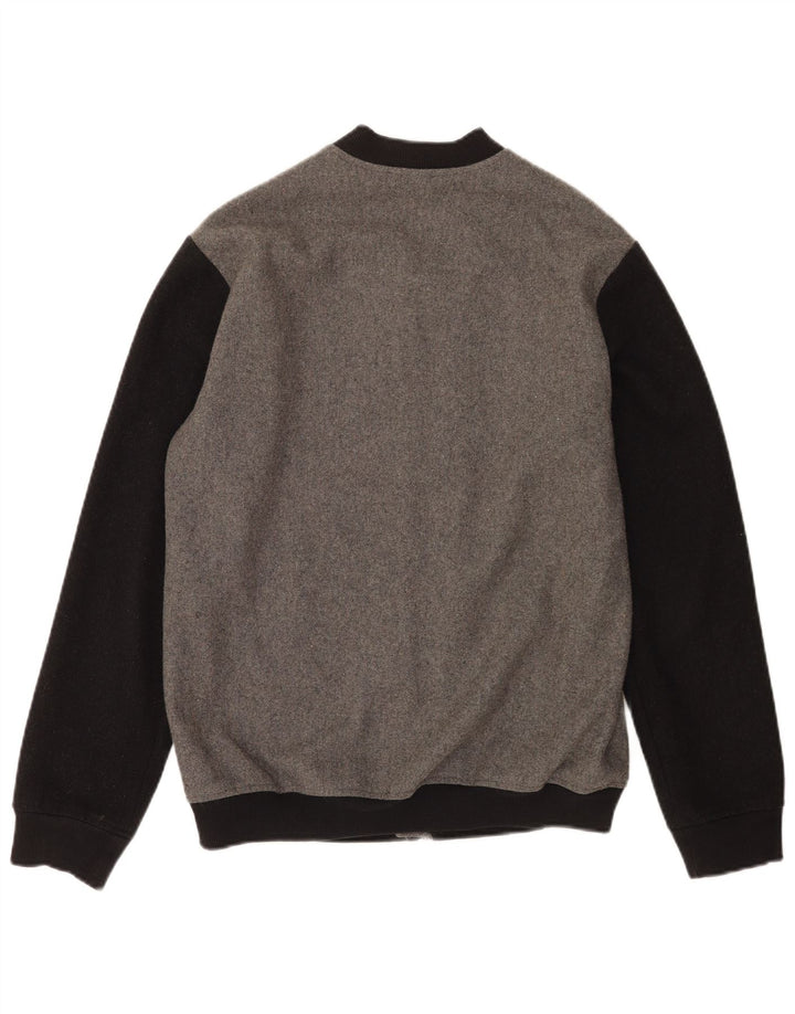 Giubbotto bomber da uomo Gianni Lupo UK 40 Large Grigio Colourblock Lana