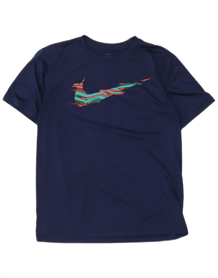 T-shirt grafica Nike Dri Fit da uomo, taglia grande, blu navy