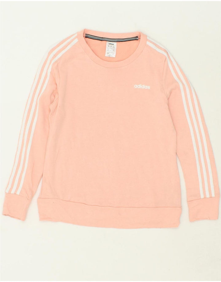 ADIDAS Womens Sweatshirt Jumper UK 8/10 Small Pink Cotton Vintage Adidas and Second-Hand Adidas from Messina Hembry 