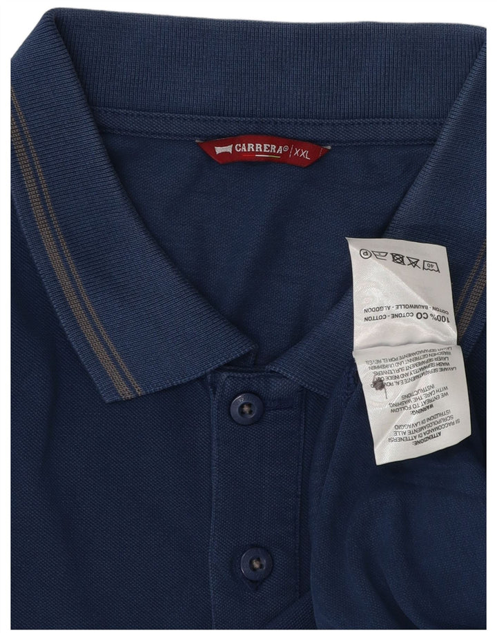 Polo da uomo Carrera 2XL in cotone blu