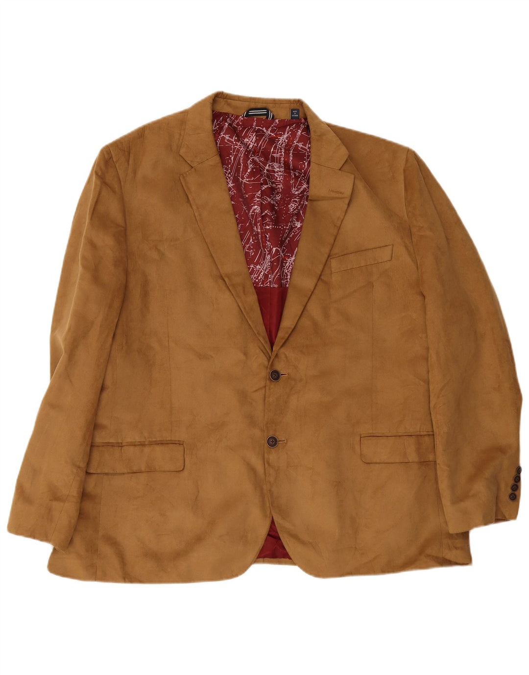 Giacca blazer da uomo a 2 bottoni vestibilità regolare Nautica IT 50 grande poliestere beige