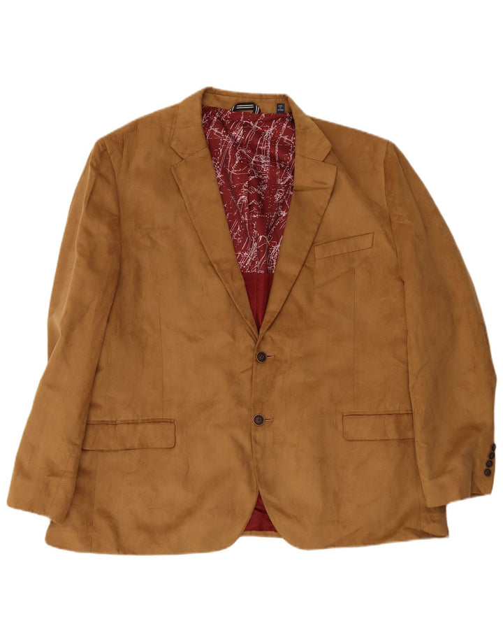 Giacca blazer da uomo a 2 bottoni vestibilità regolare Nautica IT 50 grande poliestere beige