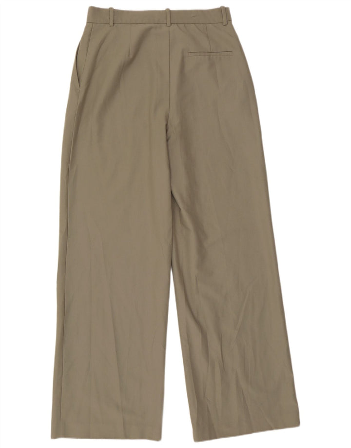 Pantaloni da abito a gamba larga da donna Zara Large W30 L32 poliestere verde