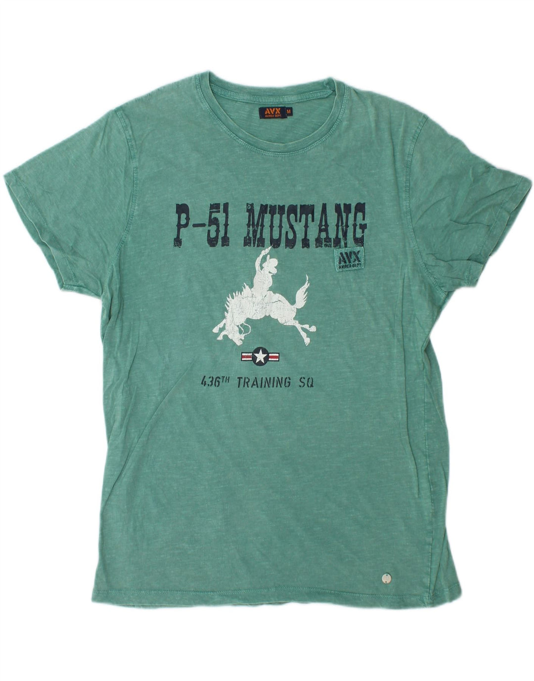 T-shirt grafica da uomo AVIREX Top in cotone verde medio