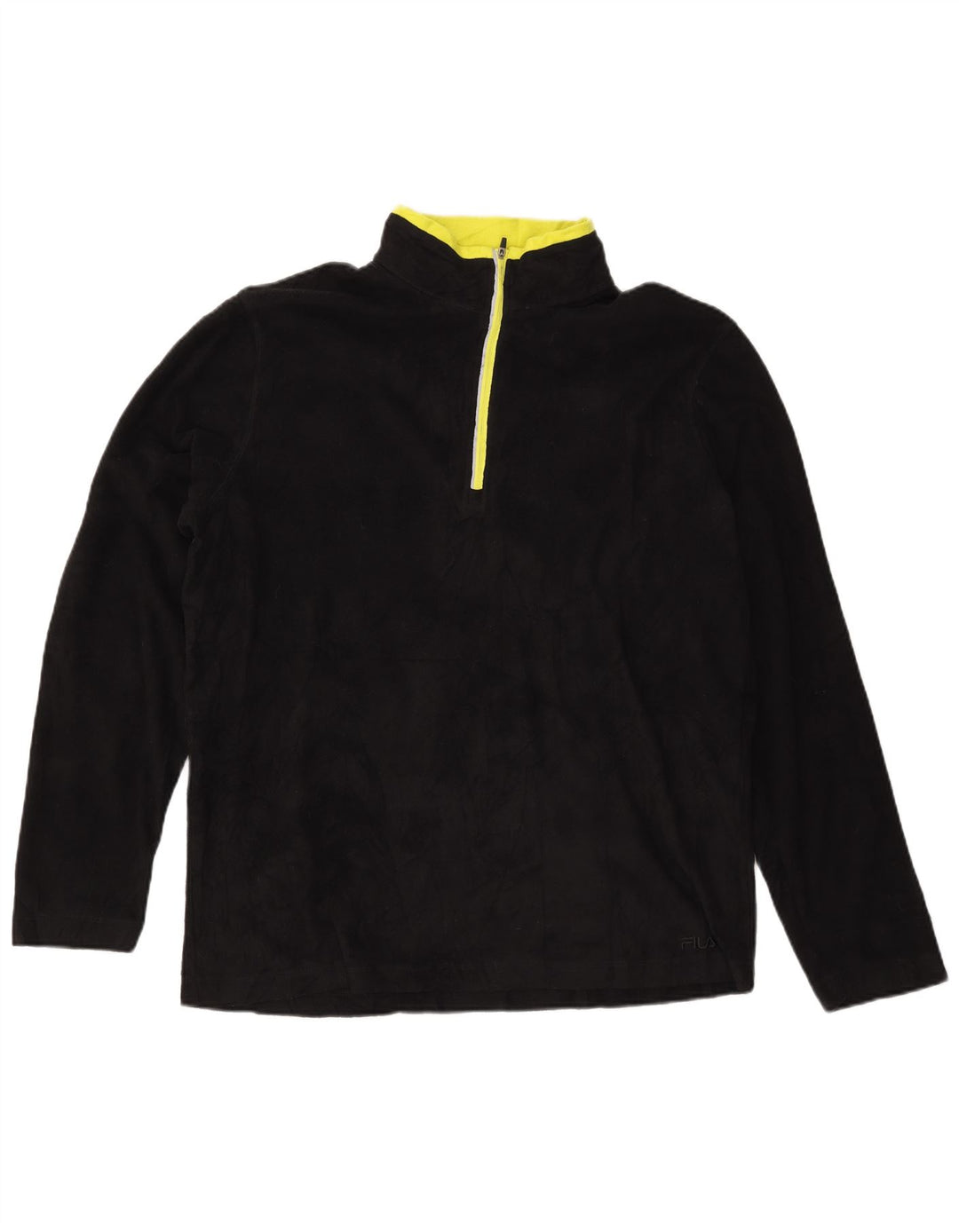 Maglione in pile da uomo FILA con zip e collo XL poliestere nero