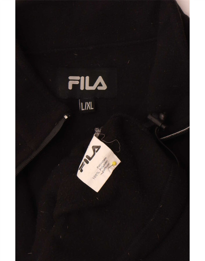 Giacca in pile da uomo Fila Liner UK 40 grande poliestere nero