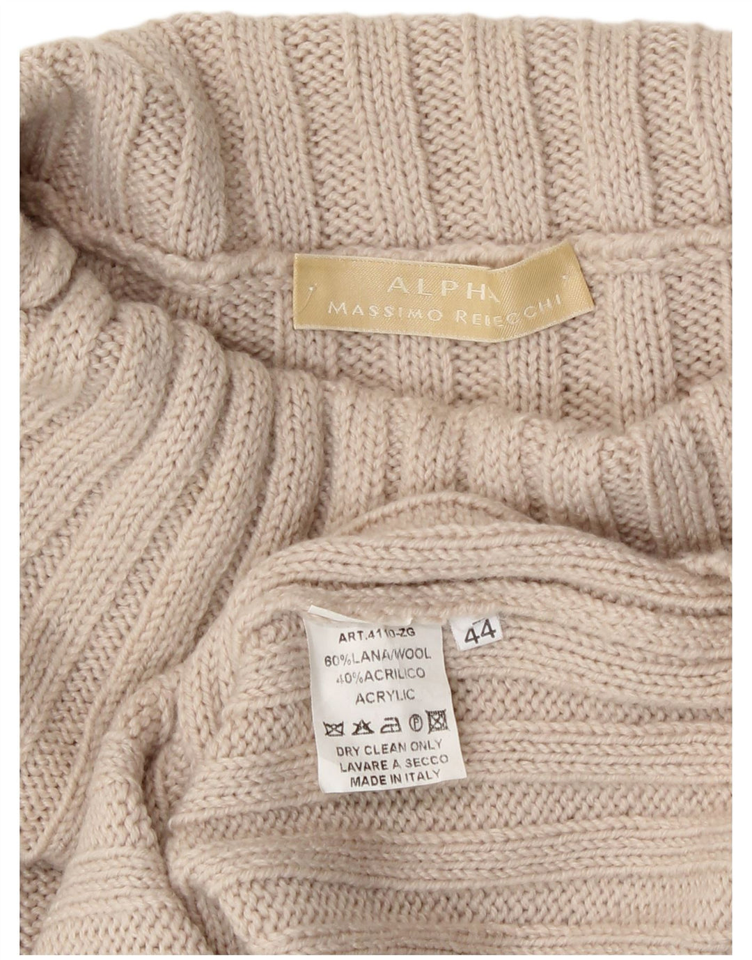 Massimo Rebecchi Maglione da donna Alpha con collo alto IT 44 Beige medio
