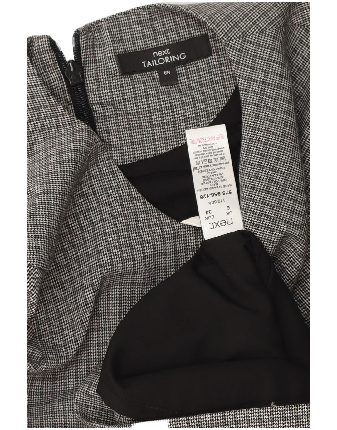 Abito tubino da donna successivo UK 6 XS grigio pied de poule