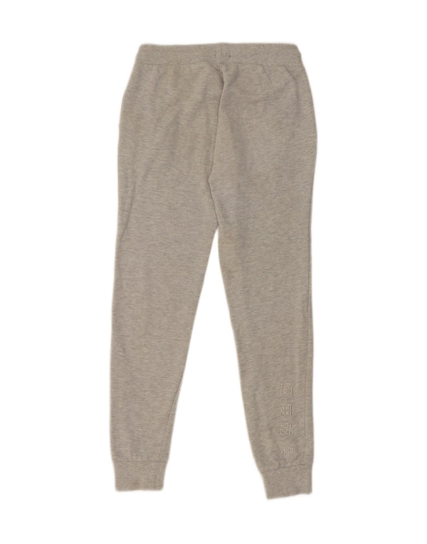 Pantaloni da tuta con grafica da donna Superdry Joggers UK 12 Cotone grigio medio