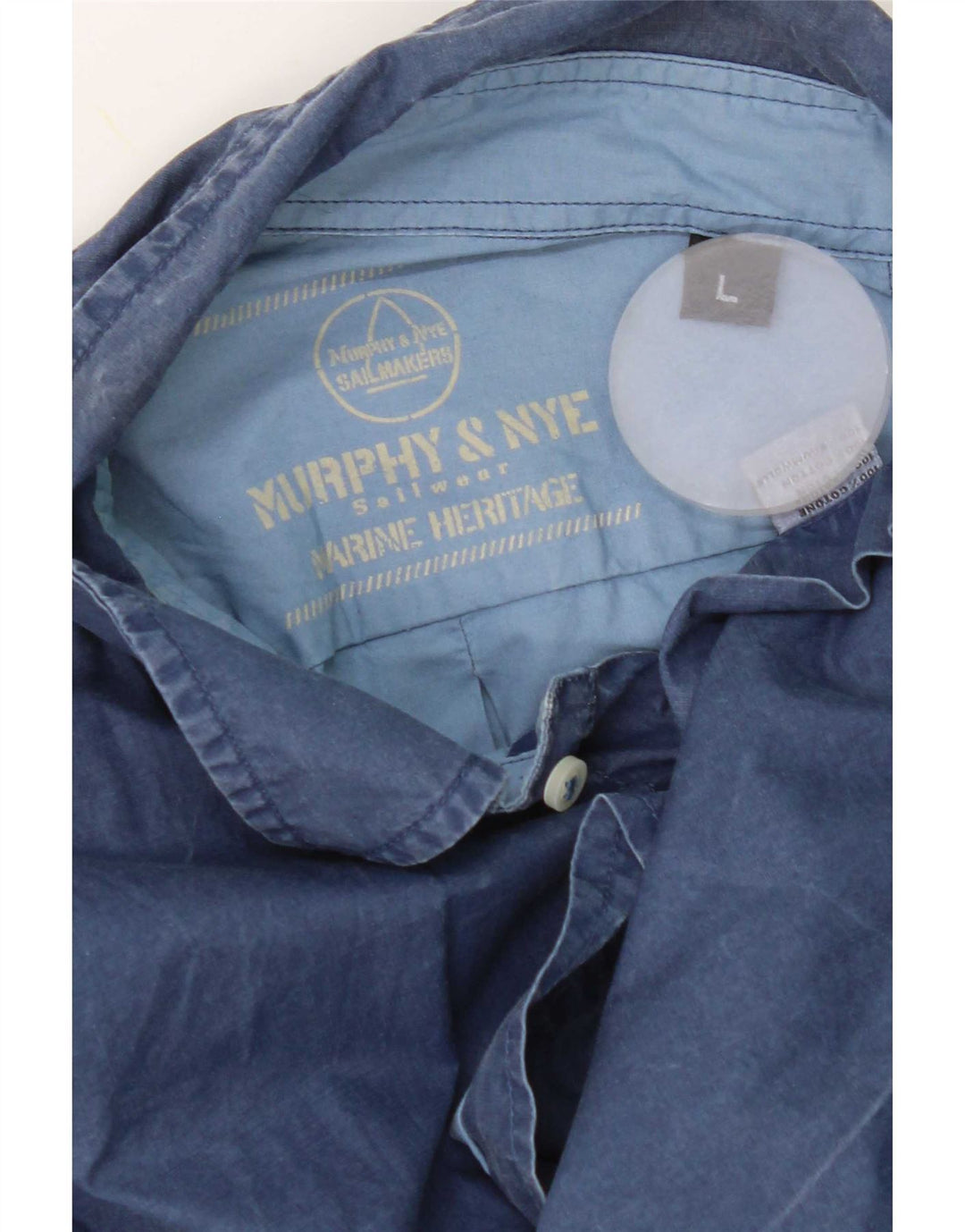 Murphy & Nye Camicia Marine Heritage da uomo grande in cotone blu navy