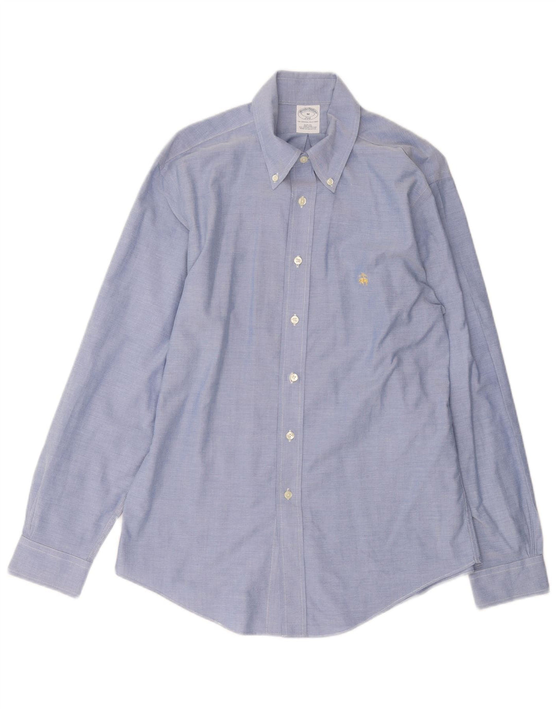 BROOKS BROTHERS Camicia slim fit da uomo in cotone blu medio