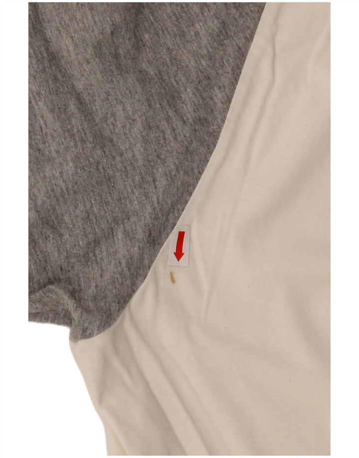 T-shirt da uomo LOTTO Top UK 46/46 3XL Cotone color block bianco